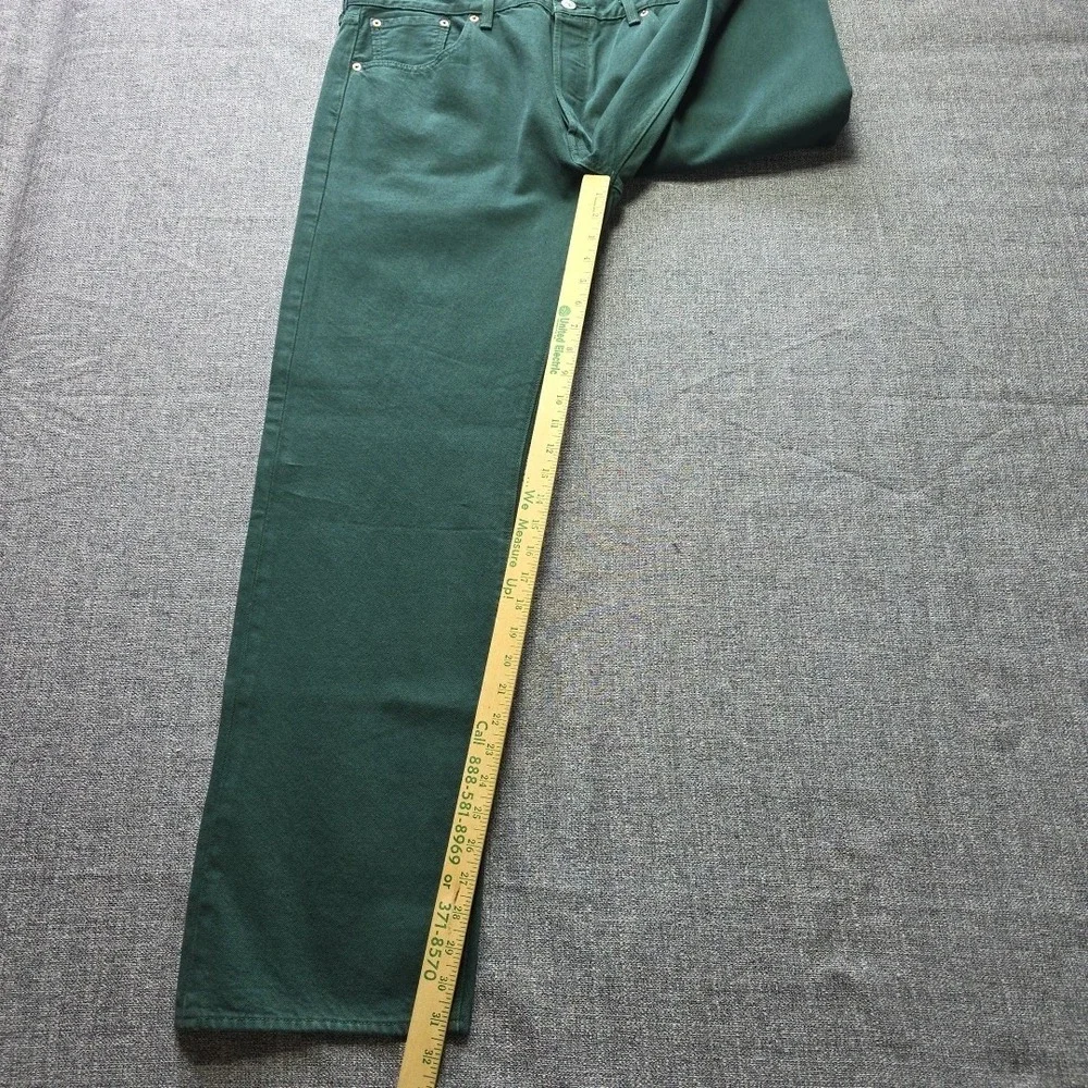 Levis 501 Original Fit Jeans Green 38x32 Straight Leg Button Fly Mens NWT